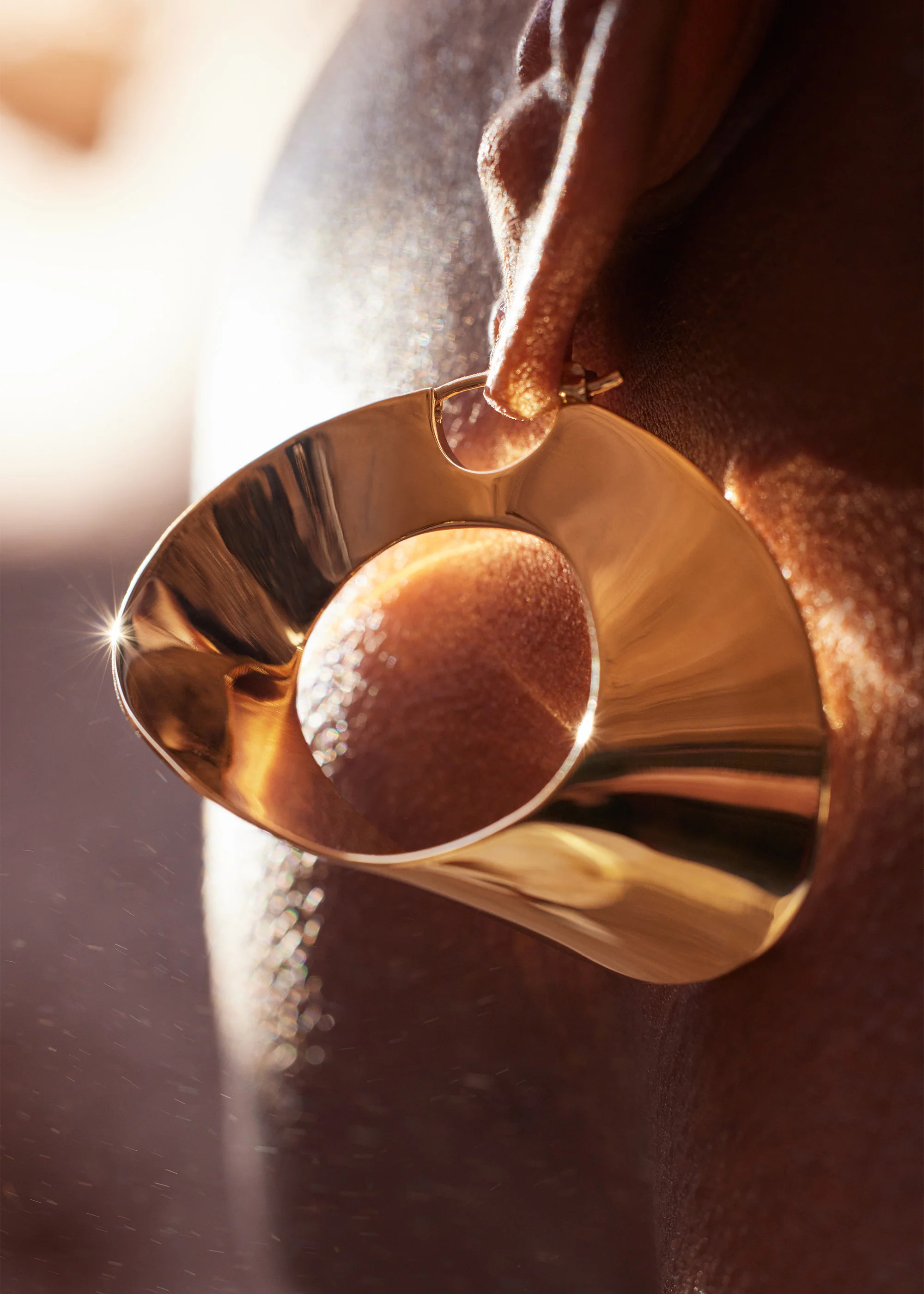 Éole Hoop Earrings - 24 carat gold gilded - Image 6