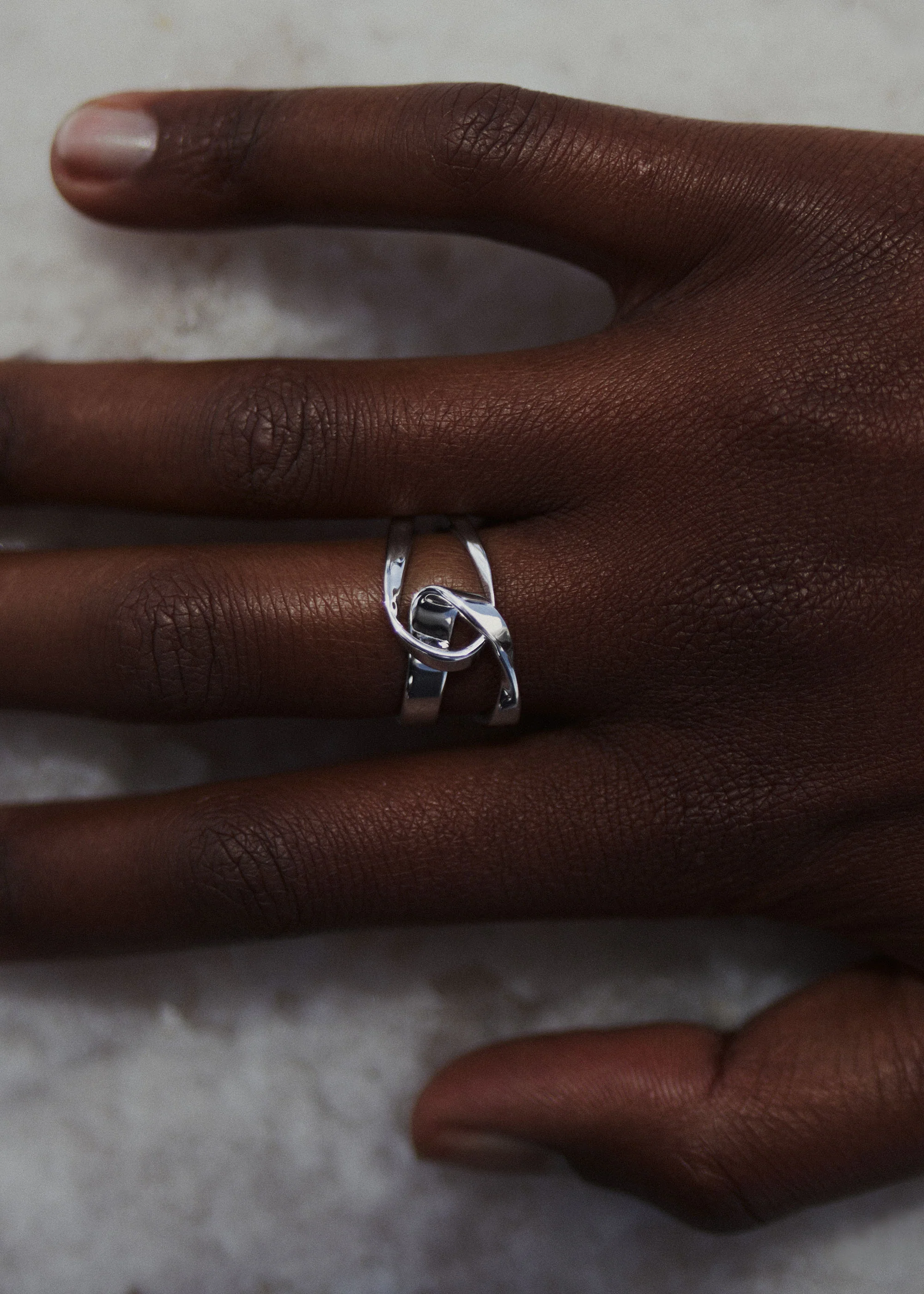 Éole Ring - Silver in rhodium plated brass - Image 3